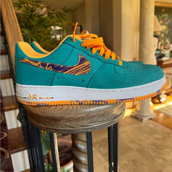 NIKE men’s size 13 2013/20124 AIR FORCE 1 LOWS Marbled Swoosh 488298 – 313 - Picture 13 of 16